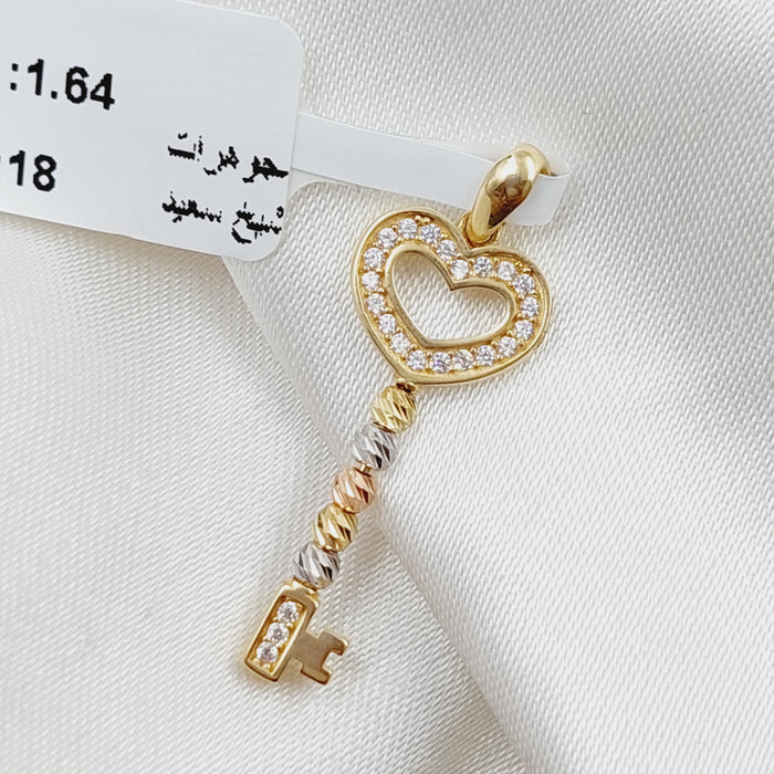 18K Gold Key Pendant by Saeed Jewelry - Image 1