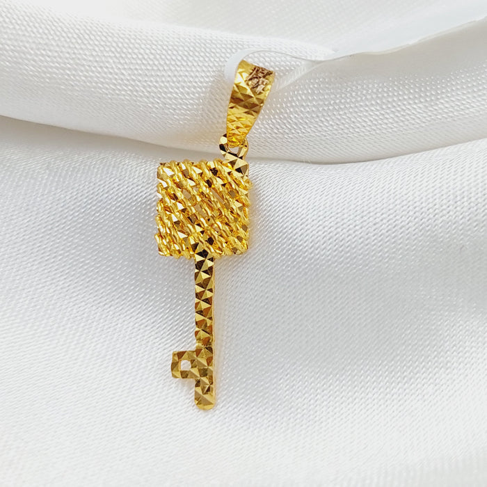 21K Key Pendant Made of 21K Yellow Gold by Saeed Jewelry-26048