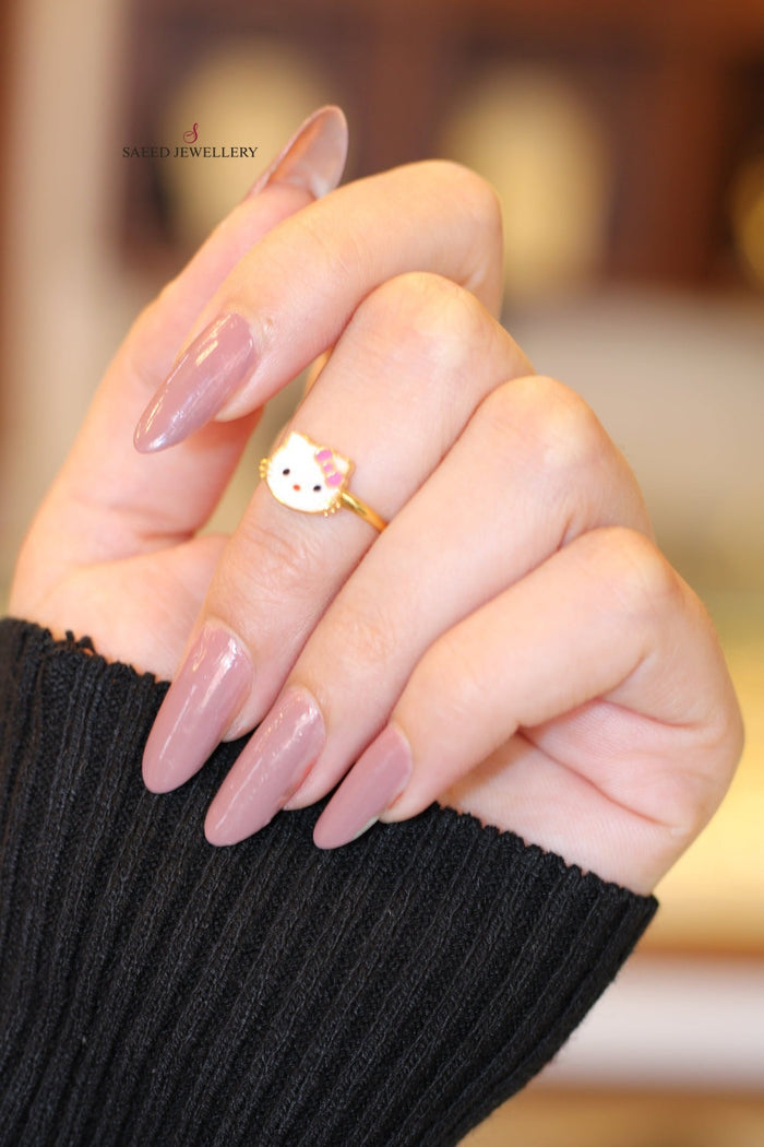 21K Kids Ring Made of 21K Yellow Gold by Saeed Jewelry-26093
