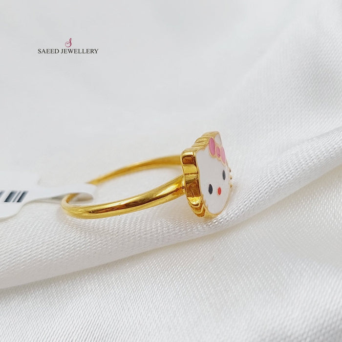21K Kids Ring Made of 21K Yellow Gold by Saeed Jewelry-26093