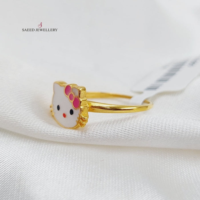 21K Kids Ring Made of 21K Yellow Gold by Saeed Jewelry-26093