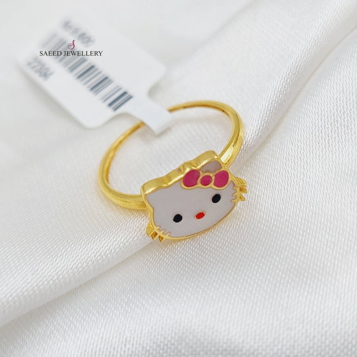 21K Kids Ring Made of 21K Yellow Gold by Saeed Jewelry-26093