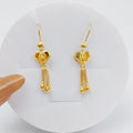 21K Kuwaiti Earrings Made of 21K Yellow Gold by Saeed Jewelry-25591