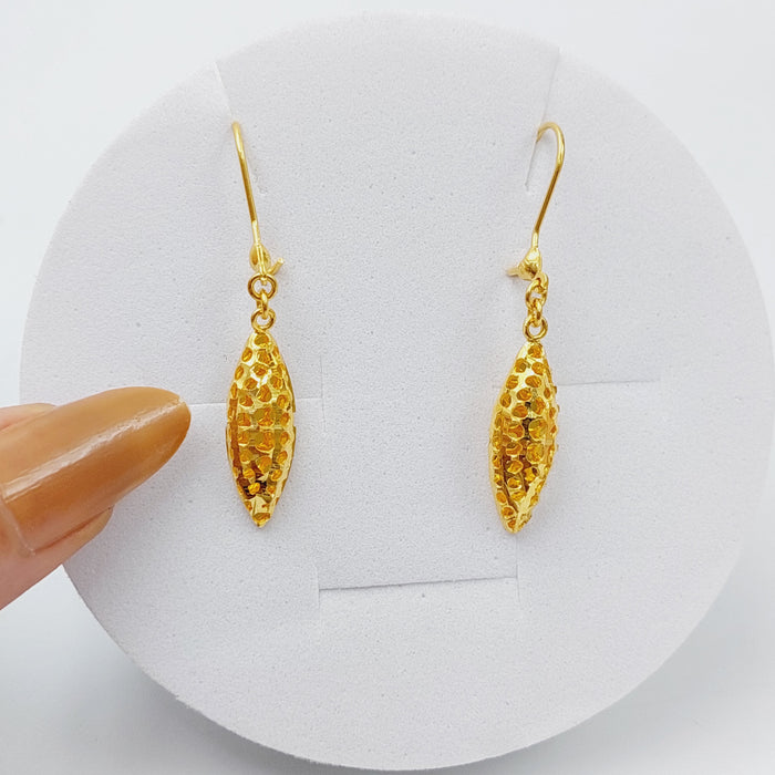 21K Kuwaiti Earrings Made of 21K Yellow Gold by Saeed Jewelry-25582