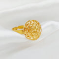 Kuwaiti Ring Made Of 21K Yellow Gold by Saeed Jewelry-27563