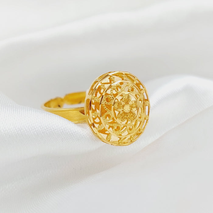 Kuwaiti Ring Made Of 21K Yellow Gold by Saeed Jewelry-27563