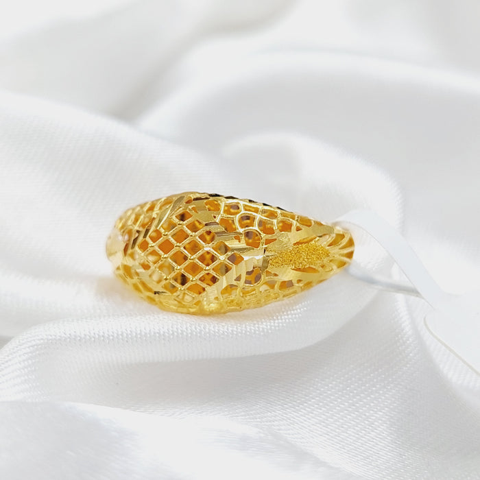 21K Kuwaiti Ring Made of 21K Yellow Gold by Saeed Jewelry-26497