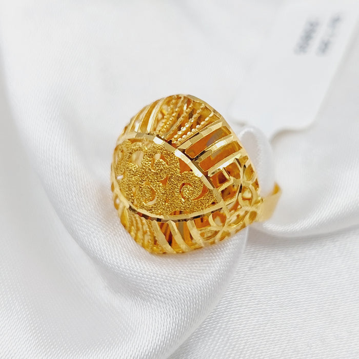 21K Kuwaiti Ring Made of 21K Yellow Gold by Saeed Jewelry-25805