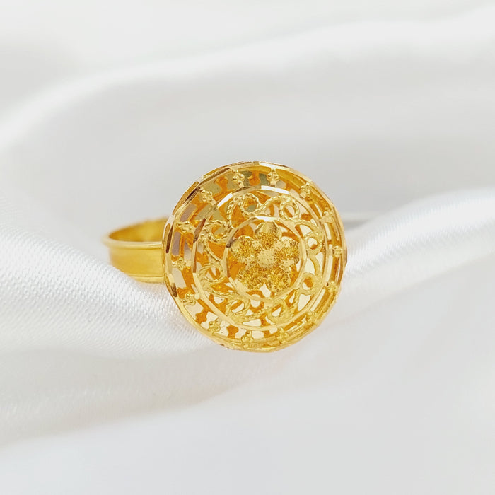 Kuwaiti Ring Made Of 21K Yellow Gold by Saeed Jewelry-27563
