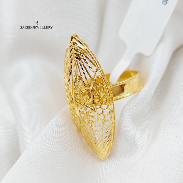 21K Kuwaiti Ring Made of 21K Yellow Gold by Saeed Jewelry-25163