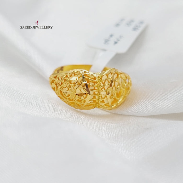 21K Kuwaiti Ring Made of 21K Yellow Gold by Saeed Jewelry-26750