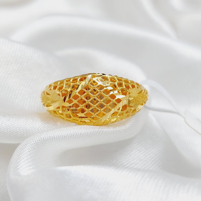 21K Kuwaiti Ring Made of 21K Yellow Gold by Saeed Jewelry-26497