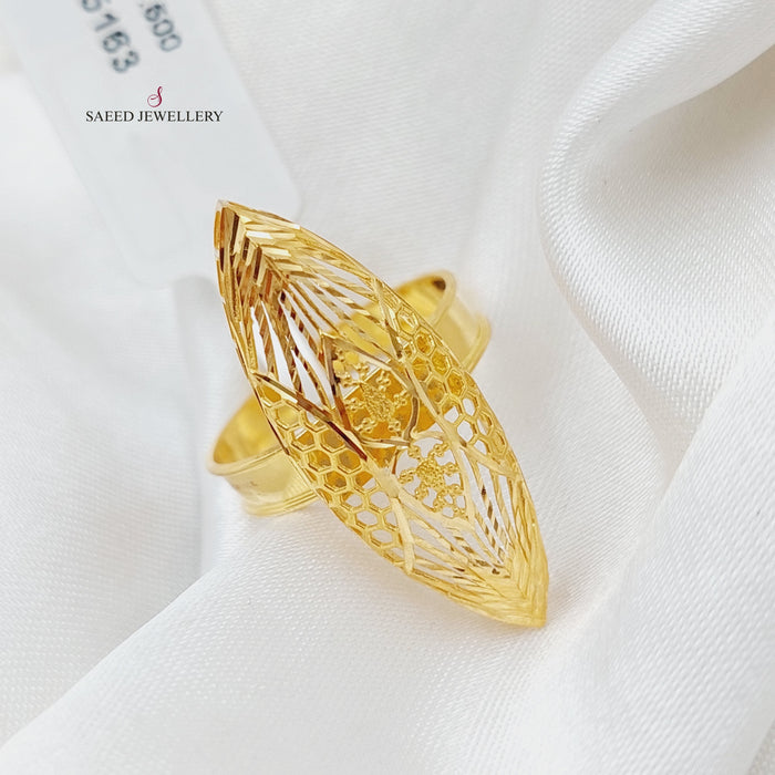 21K Kuwaiti Ring Made of 21K Yellow Gold by Saeed Jewelry-25163