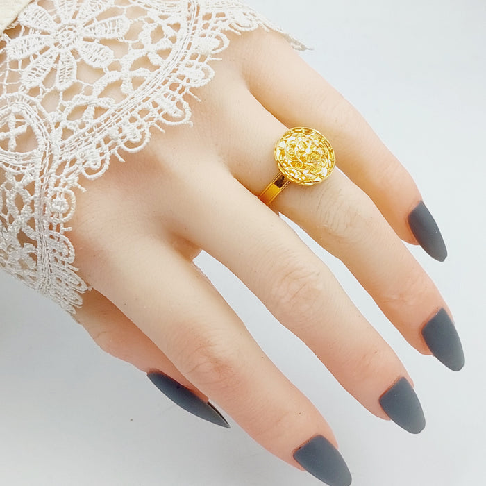 Kuwaiti Ring Made Of 21K Yellow Gold by Saeed Jewelry-27563