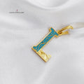 21K LLetter Pendant Made of 21K Yellow Gold by Saeed Jewelry-13393