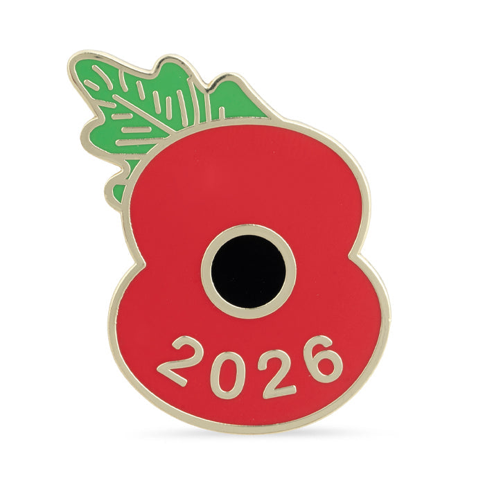 Large Poppy Dated Lapel Pin 2026