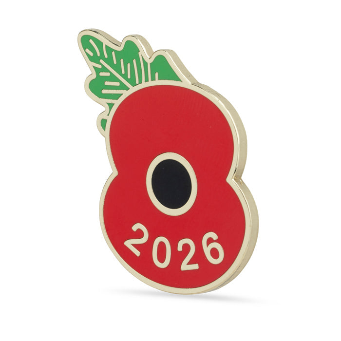 Large Poppy Dated Lapel Pin 2026