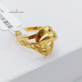 21K Laser Ring Made of 21K Yellow Gold by Saeed Jewelry-خاتم-ليزر-1