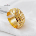 21K Laser Wedding Ring Made of 21K Yellow Gold by Saeed Jewelry-22705