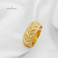 21K Laser Wedding Ring Made of 21K Yellow Gold by Saeed Jewelry-25344
