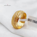 21K Laser Wedding Ring Made of 21K Yellow Gold by Saeed Jewelry-22700