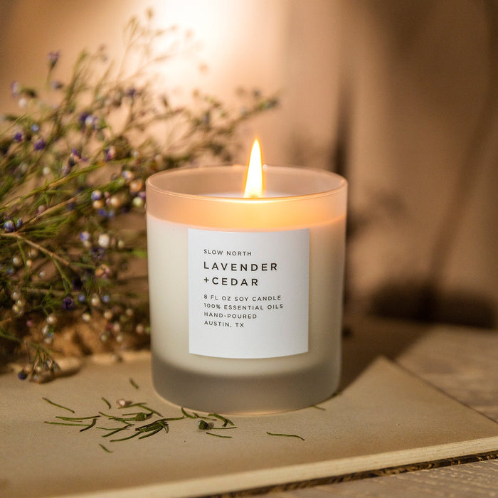 Lavender + Cedar – Signature Soy Candle
