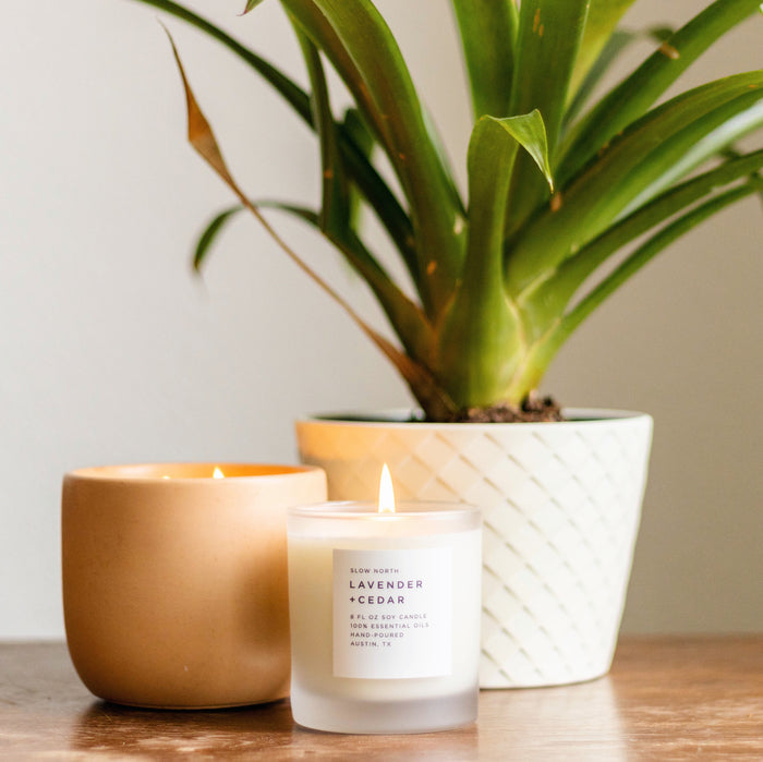 Lavender + Cedar – Signature Soy Candle