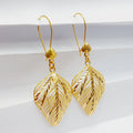 Leaf Earrings Made Of 21K Yellow Gold by Saeed Jewelry-27795