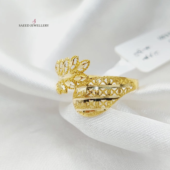 Leaf Light Ring  Made Of 18K Yellow Gold by Saeed Jewelry-30208