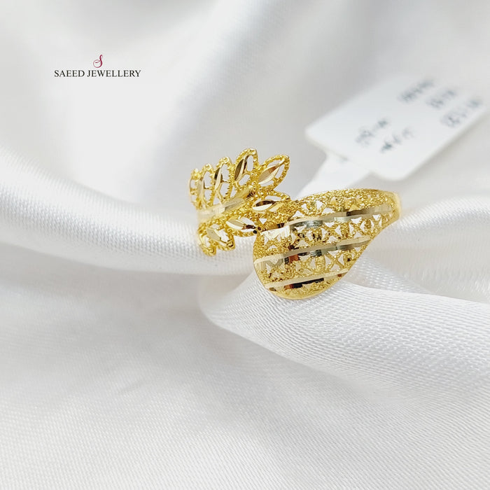 Leaf Light Ring  Made Of 18K Yellow Gold by Saeed Jewelry-30208