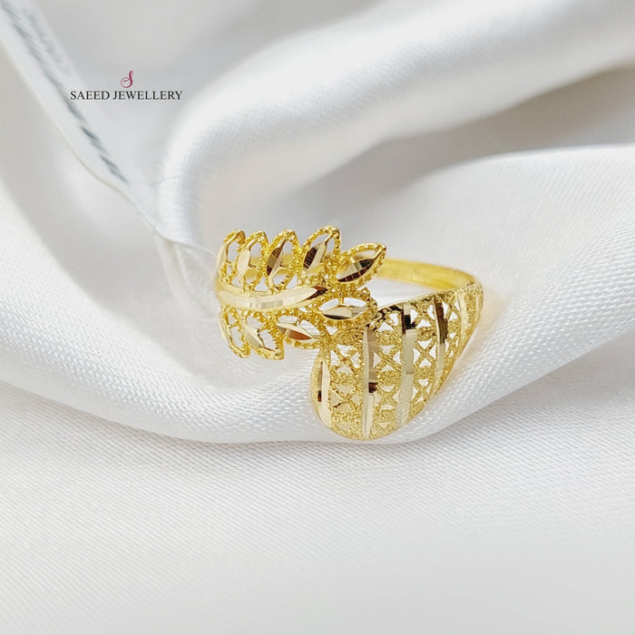 Leaf Light Ring  Made Of 18K Yellow Gold by Saeed Jewelry-30206