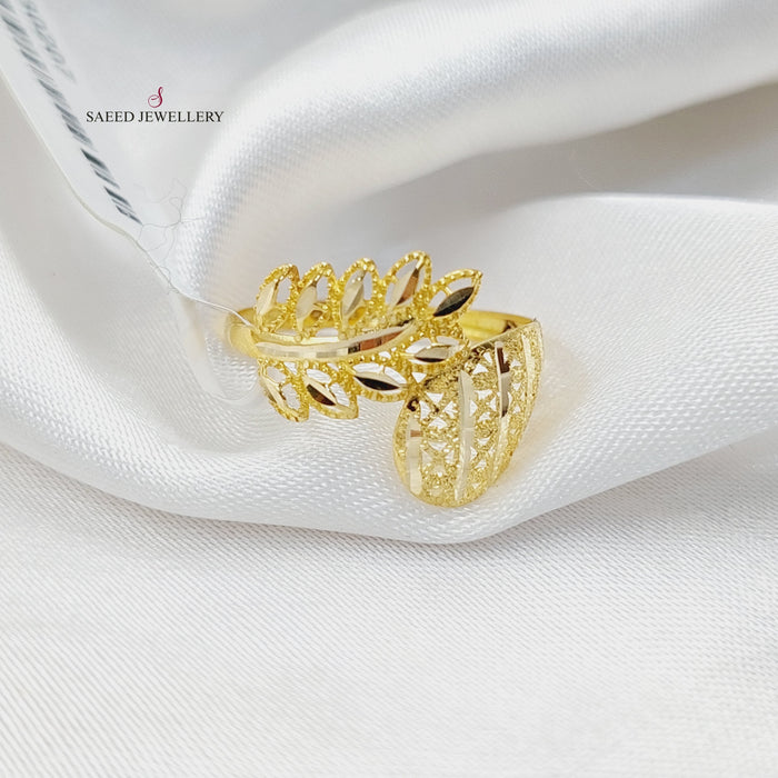 Leaf Light Ring  Made Of 18K Yellow Gold by Saeed Jewelry-30207