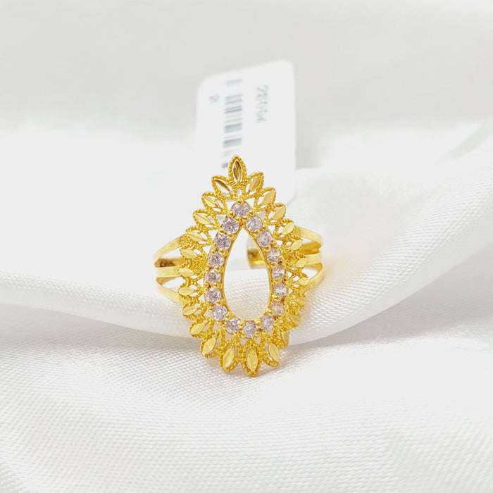 Leaf Ring  Made Of 21K Yellow Gold by Saeed Jewelry-28554