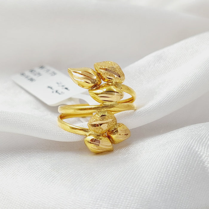 Leaf Ring  Made Of 21K Yellow Gold by Saeed Jewelry-28730