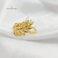 21K خاتم ورق الشجر-مجوهرات الشيخ سعيد-Saeed Jewelry