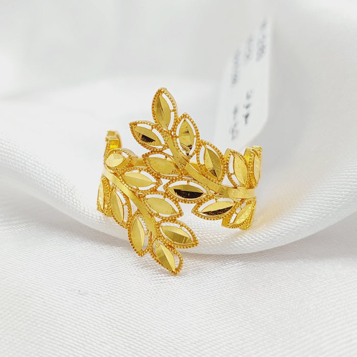 Leaf Ring  Made Of 21K Yellow Gold by Saeed Jewelry-29150