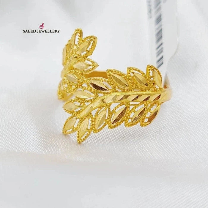 Leaf Ring  Made Of 21K Yellow Gold by Saeed Jewelry-29608