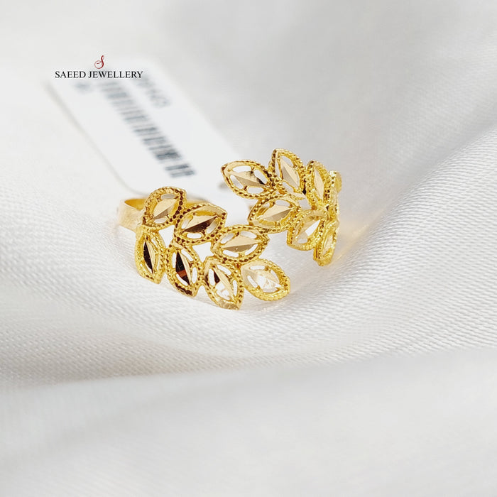 Leaf Ring  Made Of 21K Yellow Gold by Saeed Jewelry-29144