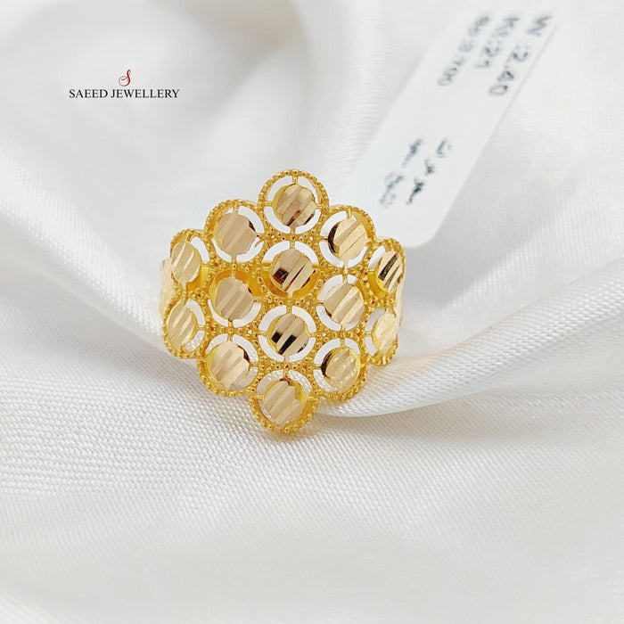 Leaf Ring  Made Of 21K Yellow Gold by Saeed Jewelry-29234