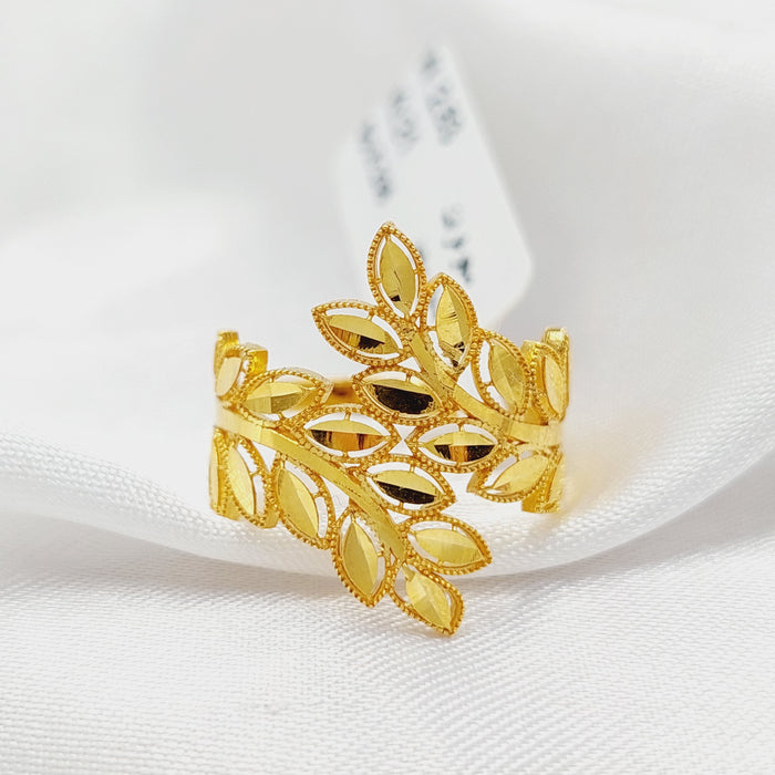 Leaf Ring  Made Of 21K Yellow Gold by Saeed Jewelry-29150