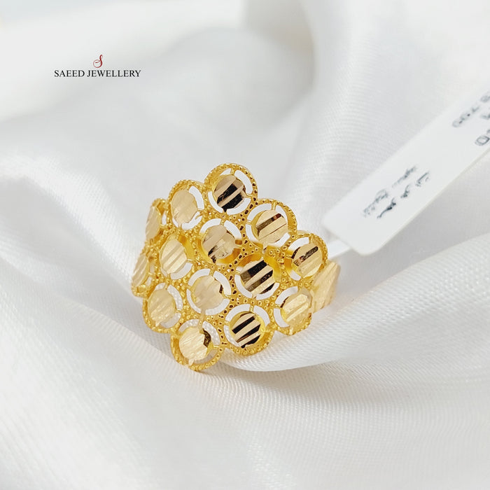 Leaf Ring  Made Of 21K Yellow Gold by Saeed Jewelry-29234