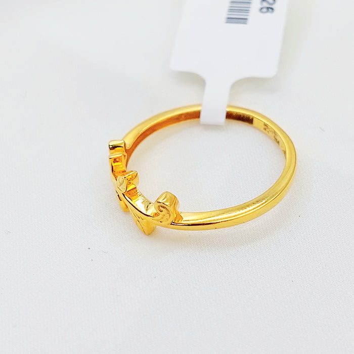 21K خاتم ورق الشجر-مجوهرات الشيخ سعيد-Saeed Jewelry