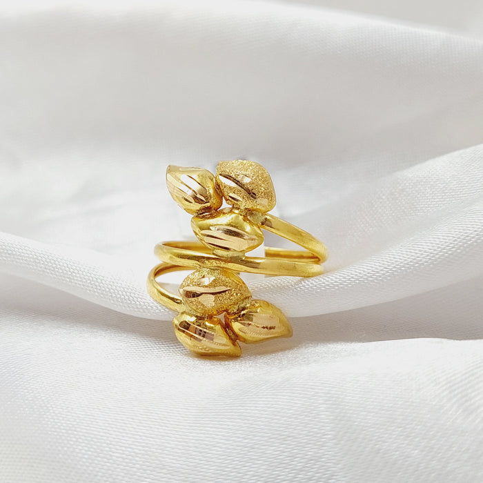 Leaf Ring  Made Of 21K Yellow Gold by Saeed Jewelry-28730