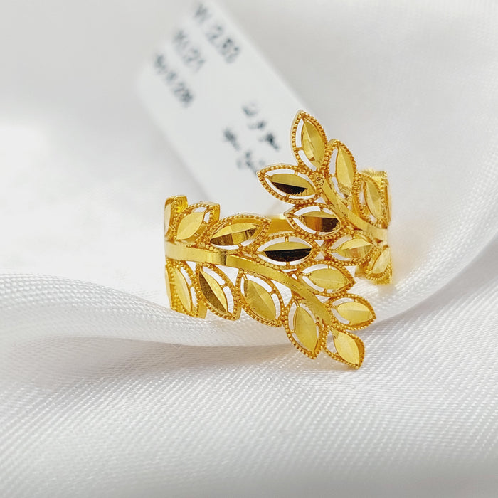 Leaf Ring  Made Of 21K Yellow Gold by Saeed Jewelry-29150