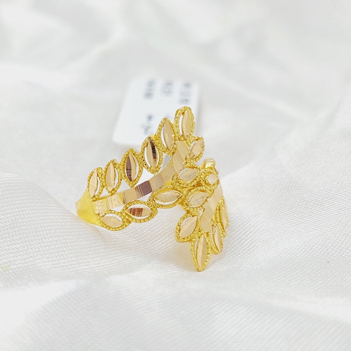 Leaf Ring Made Of 21K Yellow Gold by Saeed Jewelry-28421