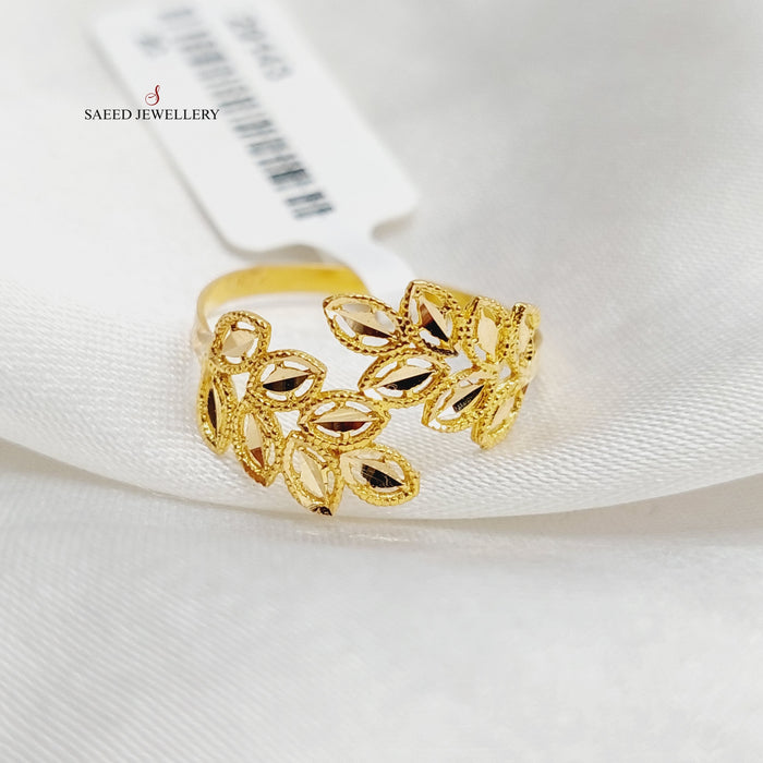 Leaf Ring  Made Of 21K Yellow Gold by Saeed Jewelry-29143