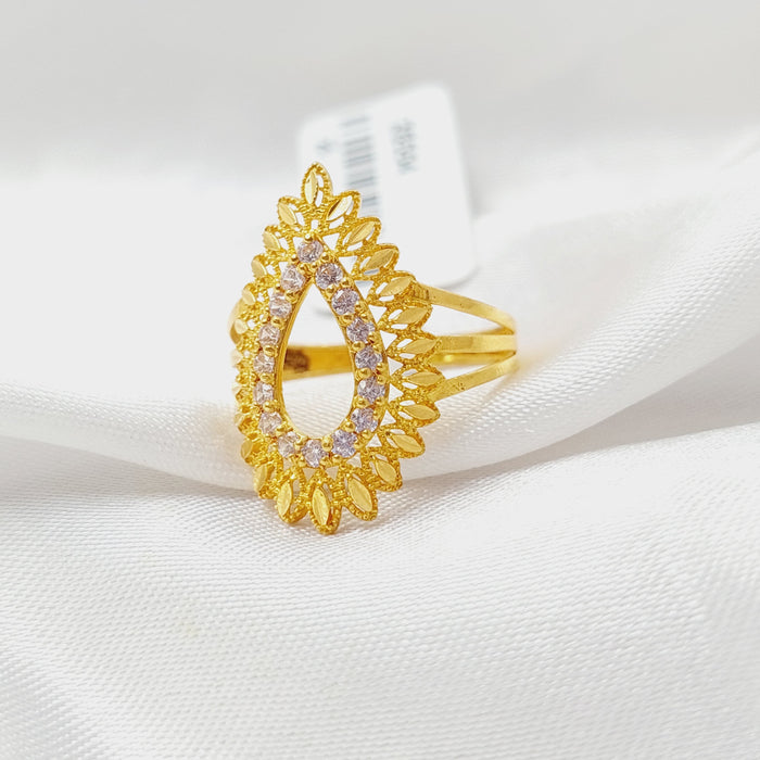 Leaf Ring  Made Of 21K Yellow Gold by Saeed Jewelry-28554