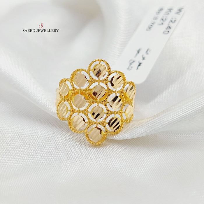 Leaf Ring  Made Of 21K Yellow Gold by Saeed Jewelry-29234