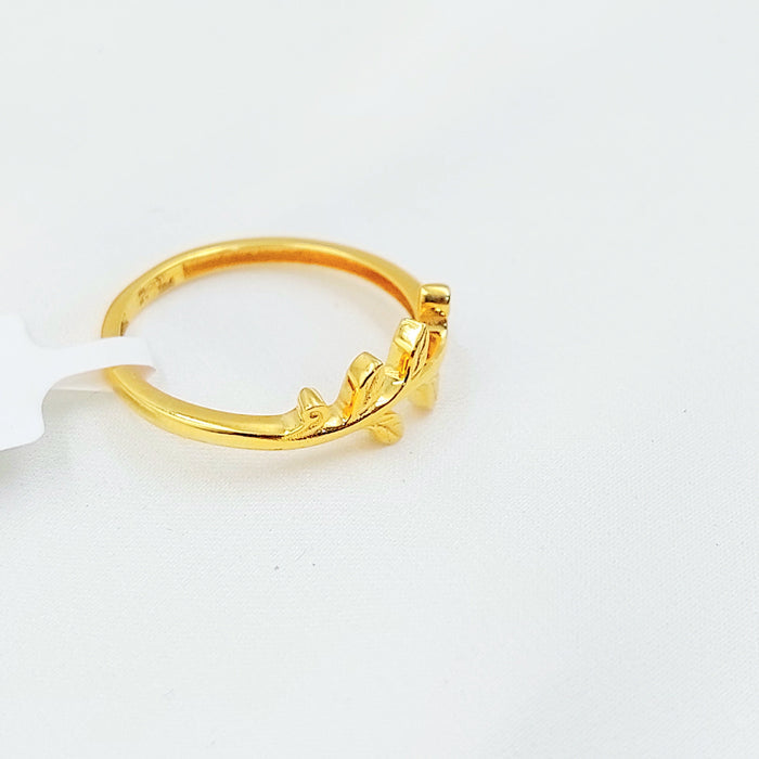 21K خاتم ورق الشجر-مجوهرات الشيخ سعيد-Saeed Jewelry
