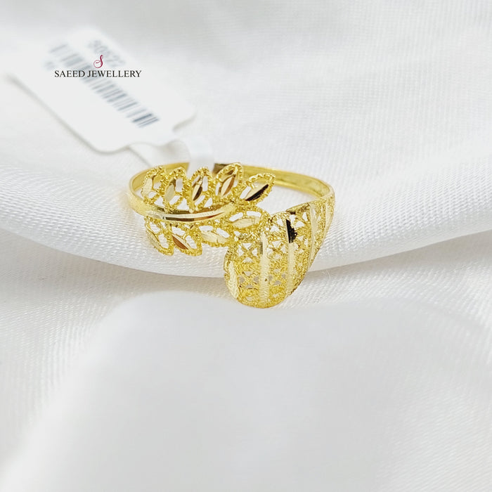 Leaf Ring  Made Of 18K Yellow Gold by Saeed Jewelry-30523